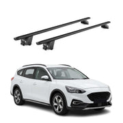 Dachträger für Ford Focus IV Active 2019-2025 100kg Aluminium Schwarz 2 tlg ABE