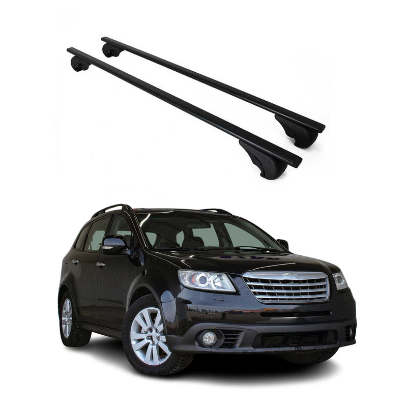 Dachträger Grundtäger für Subaru Tribeca 2005-2014 75kg Metall Schwarz 2 tlg