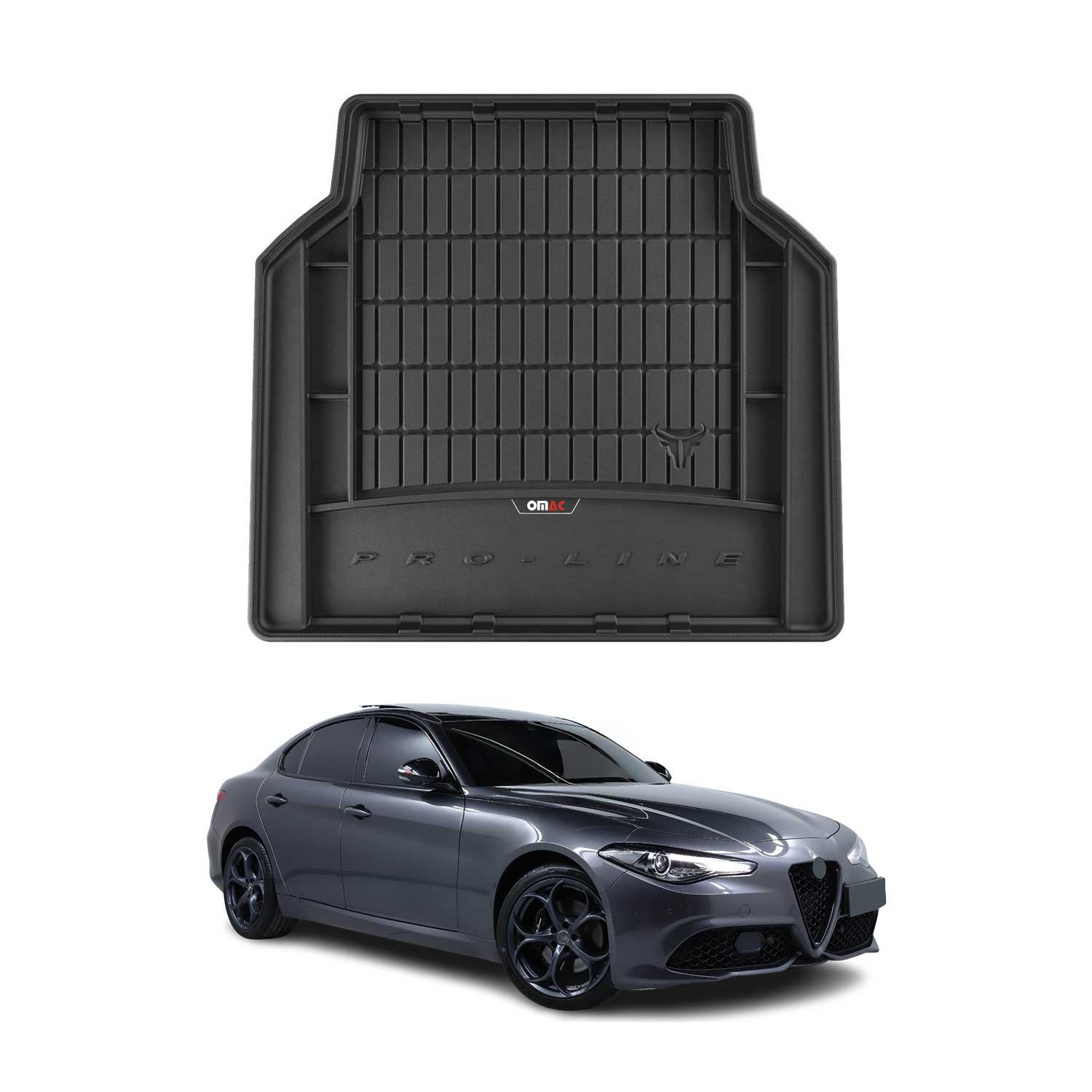 OMAC Gummi Kofferraumwanne für Alfa Romeo Giulia 2015-2026 TPE Laderaumwanne