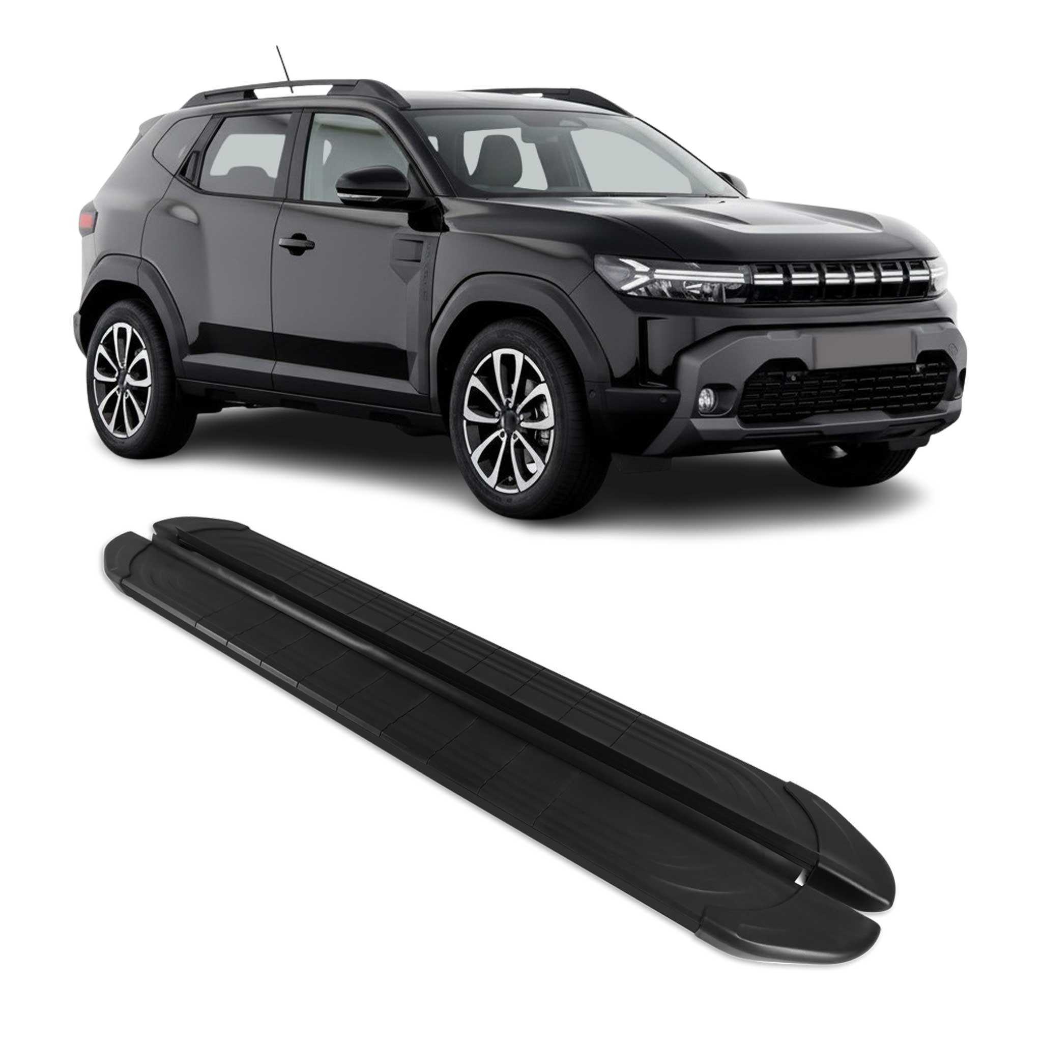 Seitenschweller Trittbretter für Renault Duster / Dacia Duster 2024-2026 Silber