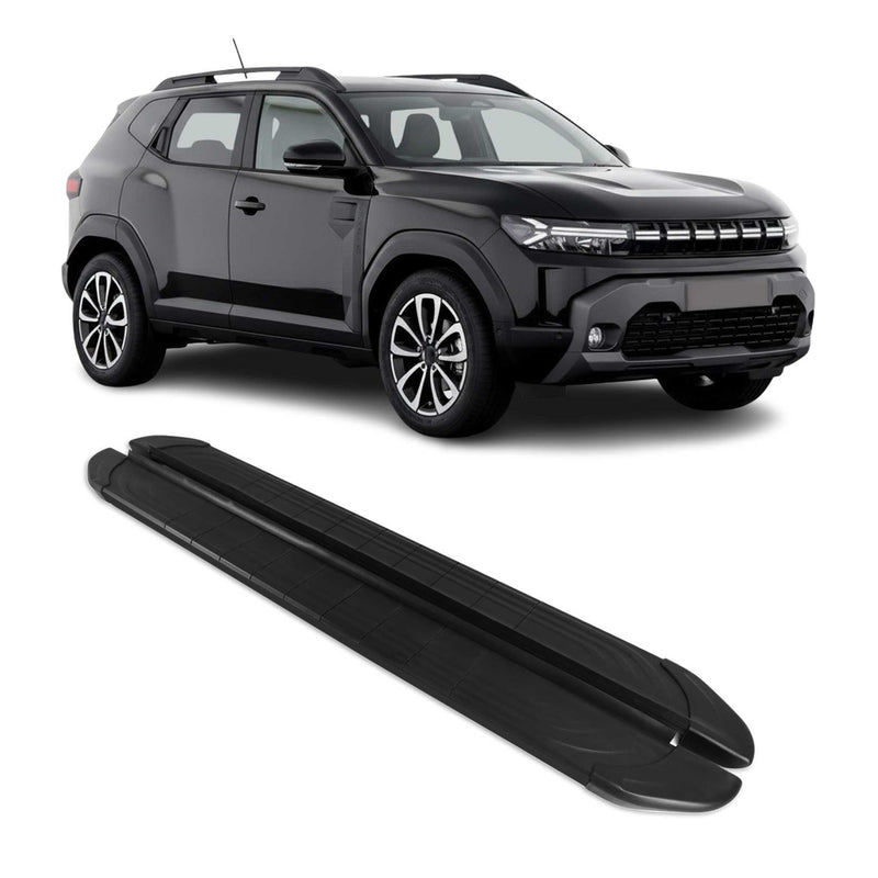 Seitenschweller Trittbretter für Renault Duster / Dacia Duster 2023-2025 Silber