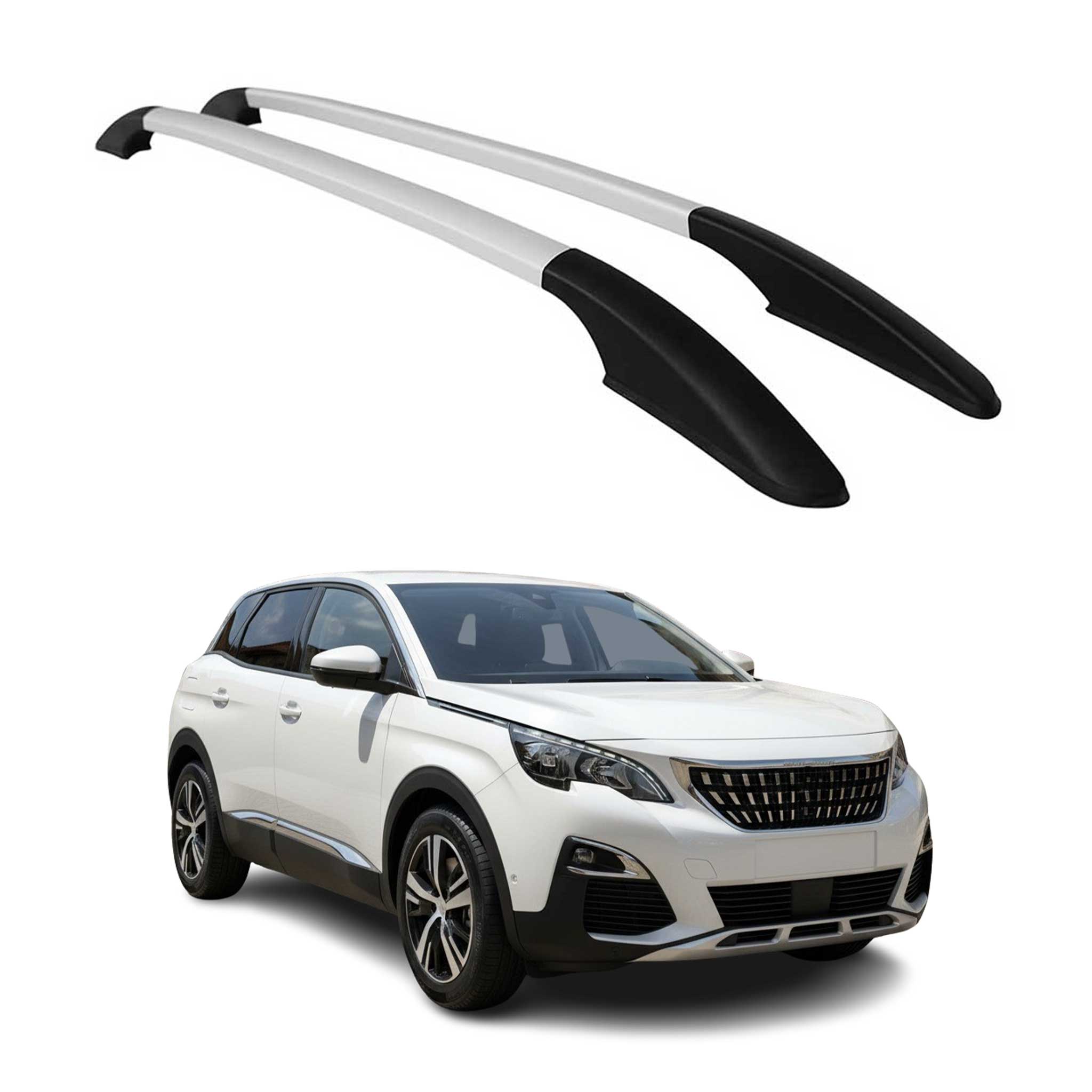 Aluminium Dachreling Relingträger für Peugeot 3008 2016-2024 Silber 2x