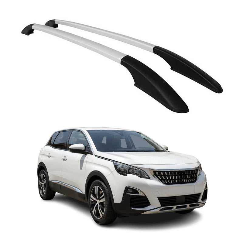 Aluminium Dachreling Relingträger für Peugeot 3008 2016-2025 Silber 2x