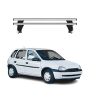 Menabo Dachträger Grundtäger für Opel Corsa B 1993-2000 50kg Alu Silber 2 tlg