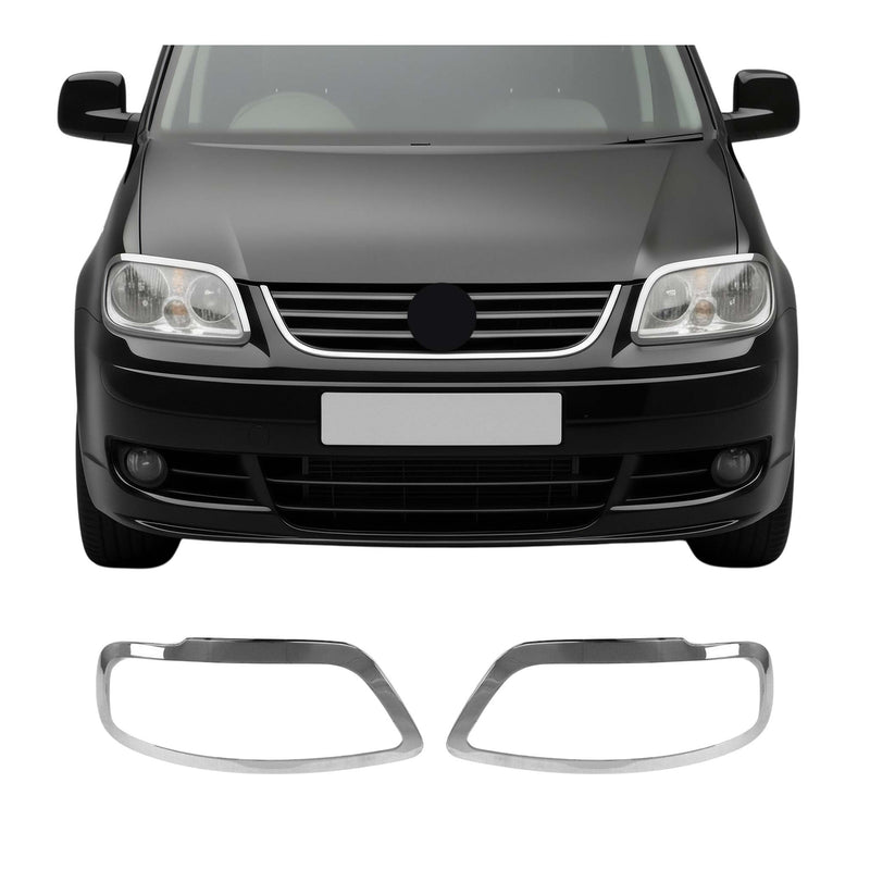 Scheinwerfer Leisten Scheinwerferblende für VW Caddy 2003-2010 Edelstahl 2tlg