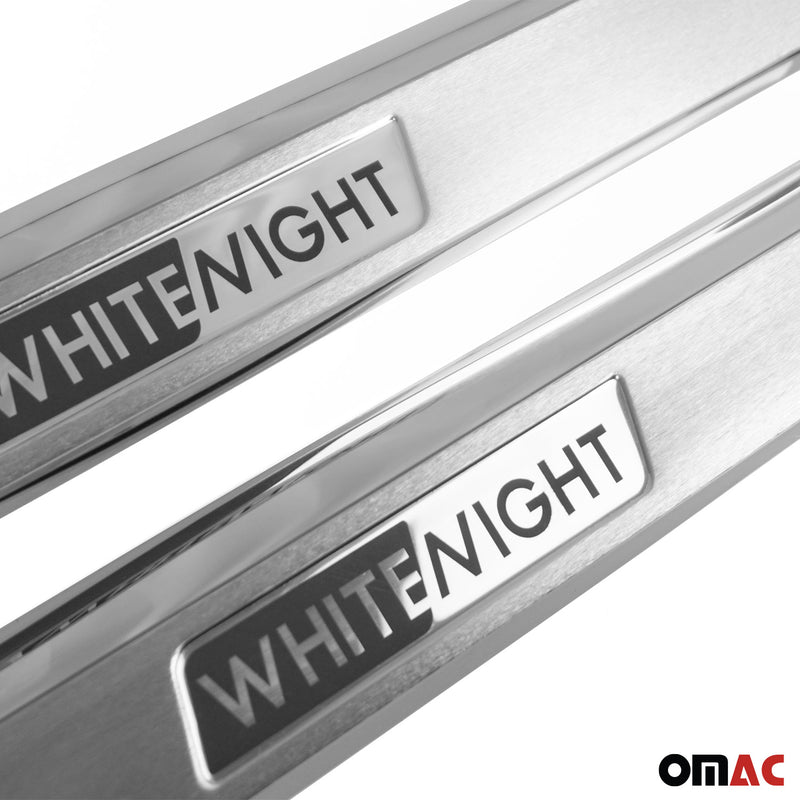 Door sill trims for VW T-Roc 2017-2025 stainless steel chrome 2x