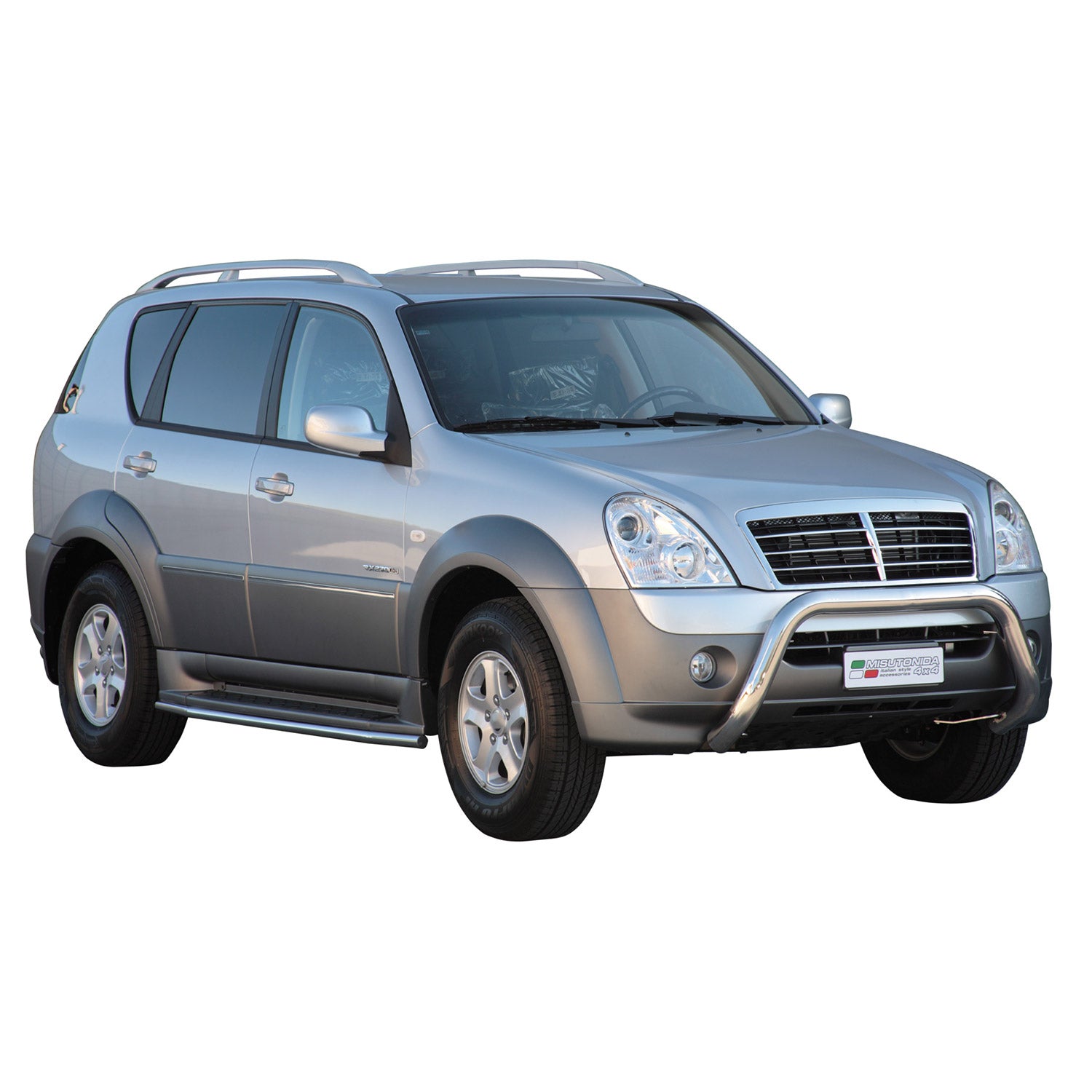 Frontbügel Frontschutzbügel für Ssangyong Rexton 2006-2012 ø76mm Stahl Silber