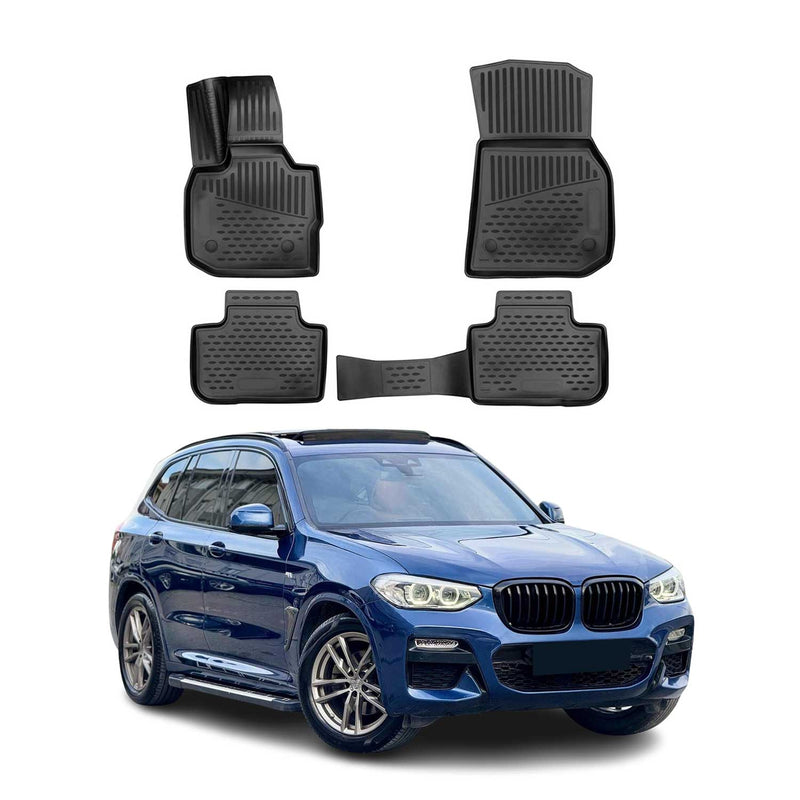 OMAC Gummimatten Fußmatten für BMW X3 G01 2017-2024 TPE Automatten Schwarz 4x