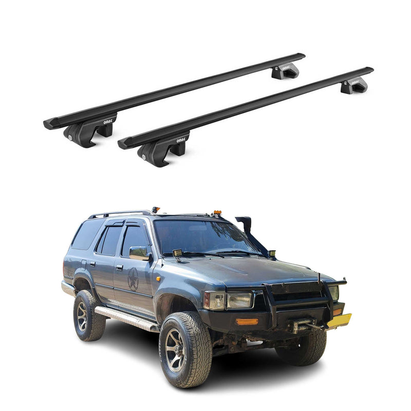 Dachträger Grundtäger für Toyota 4 Runner N130 1989-1995 90kg Alu Schwarz 2x ABE