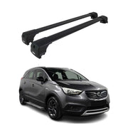 Dachträger Grundtäger für Opel Crossland / Crossland X 2019-2024 75kg Schwarz 2x