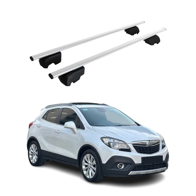 Dachträger Grundtäger für Opel Mokka 2012-2016 75kg Metall Silber 2 tlg