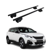 Dachträger Grundtäger für Peugeot 5008 mk2 2017-2024 75kg Metall Schwarz 2 tlg