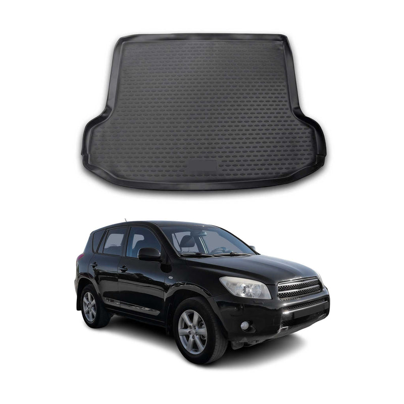 Kofferraummatte Kofferraumwanne für Toyota RAV4 L 2005-2012 Gummi TPE Schwarz