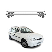 Menabo Dachträger Grundtäger für Chevrolet Corsa 1993-2010 90kg Alu Silber 2 tlg