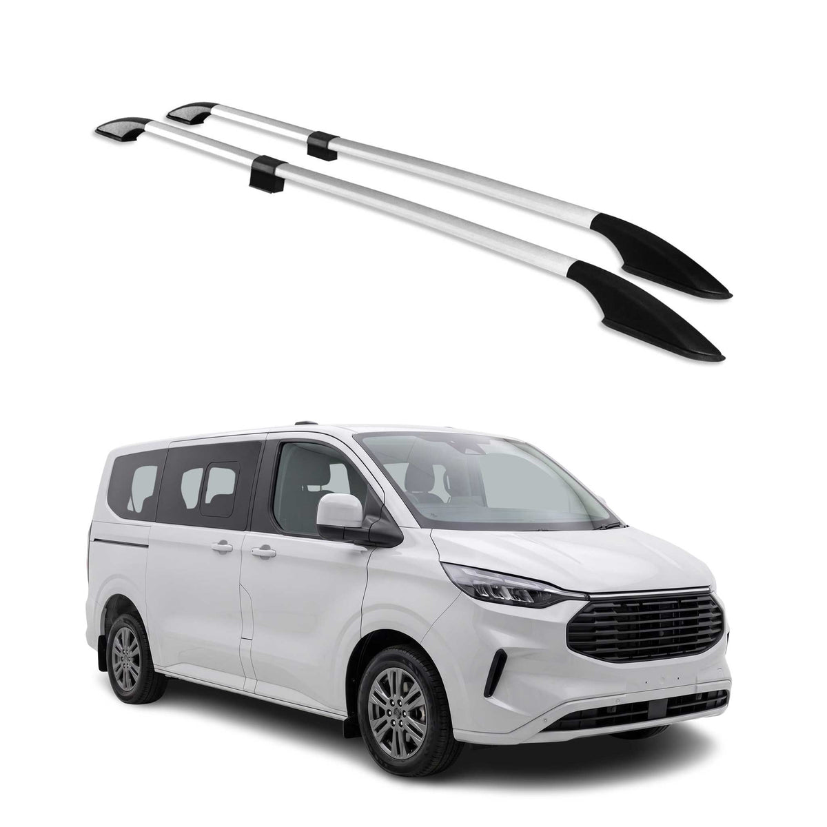 Dachreling Relingträger für Ford Tourneo Custom II 2023-2026 L1 Aluminium Grau