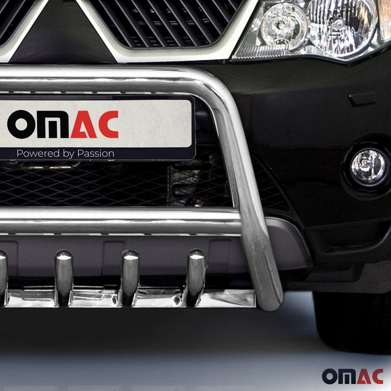 Frontbügel Frontschutzbügel für Mitsubishi Outlander 2007-2010 Stahl ABE Silber