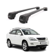 Dachträger Grundträger für Lexus RX II 2004-2009 Aluminium 75kg Schwarz 2tlg