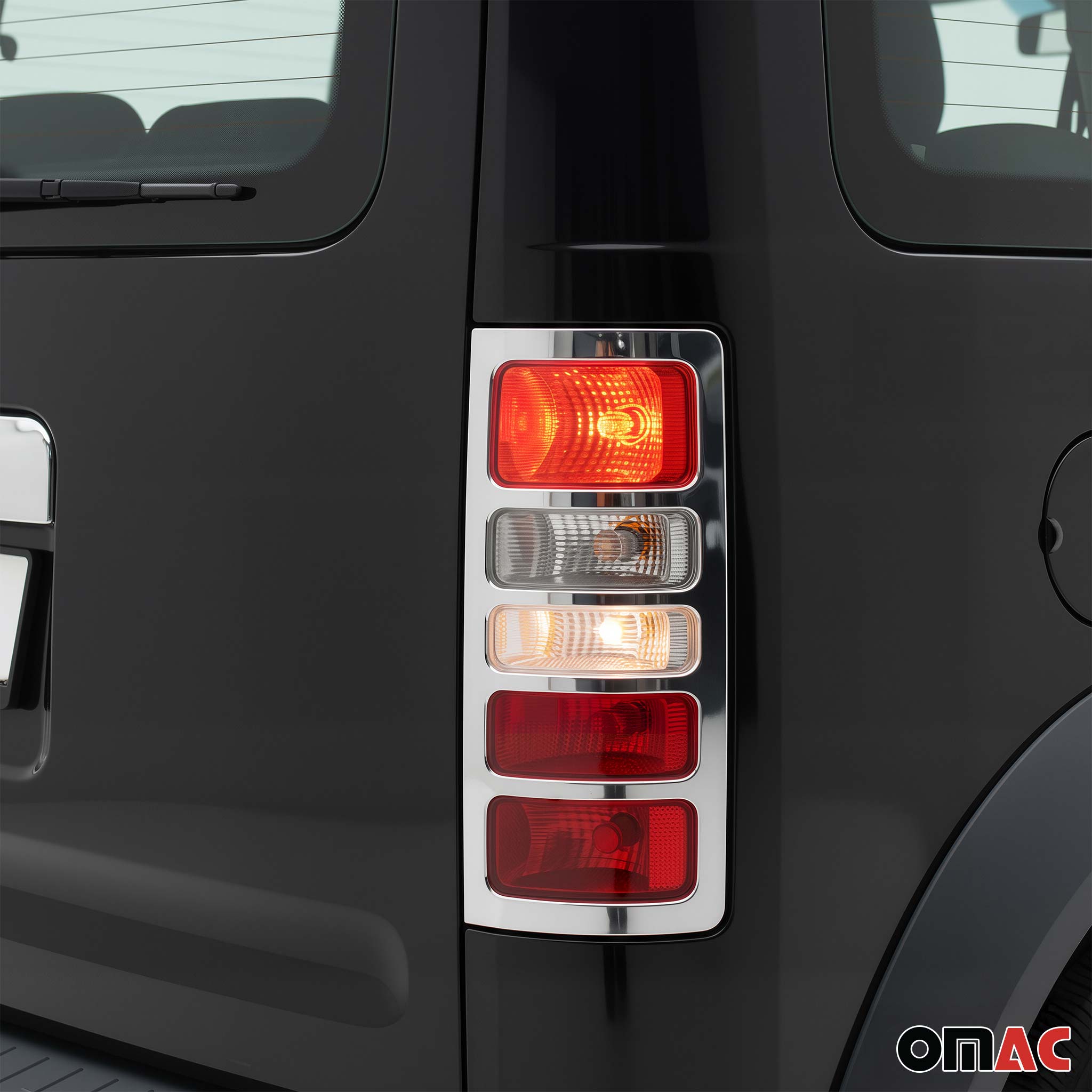 Rücklicht Leisten Heckleuchte für Ford Connect 2002-2009 Edelstahl Chrom 2tlg