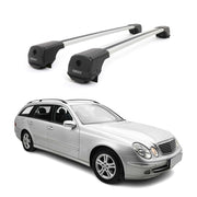 Dachträger für Mercedes E Klasse S211 Kombi 2004-2009 Aluminium 75kg Grau 2tlg