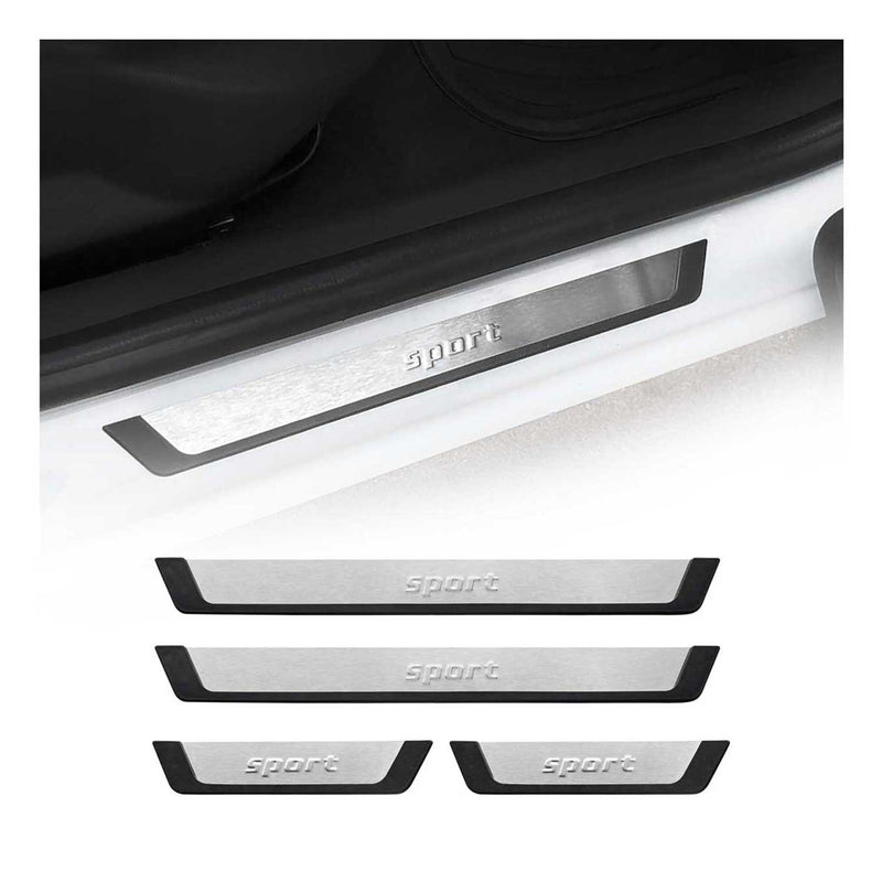 Door sills Sport for Peugeot 206 207 208 107 308 Brushed Chrome 4x