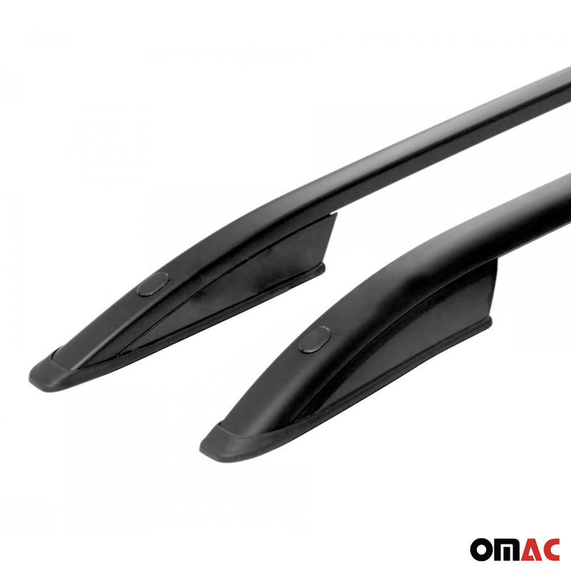 Dachreling Dachträger für Peugeot 3008 2016-2019 Schwarz Aluminium 2 tlg
