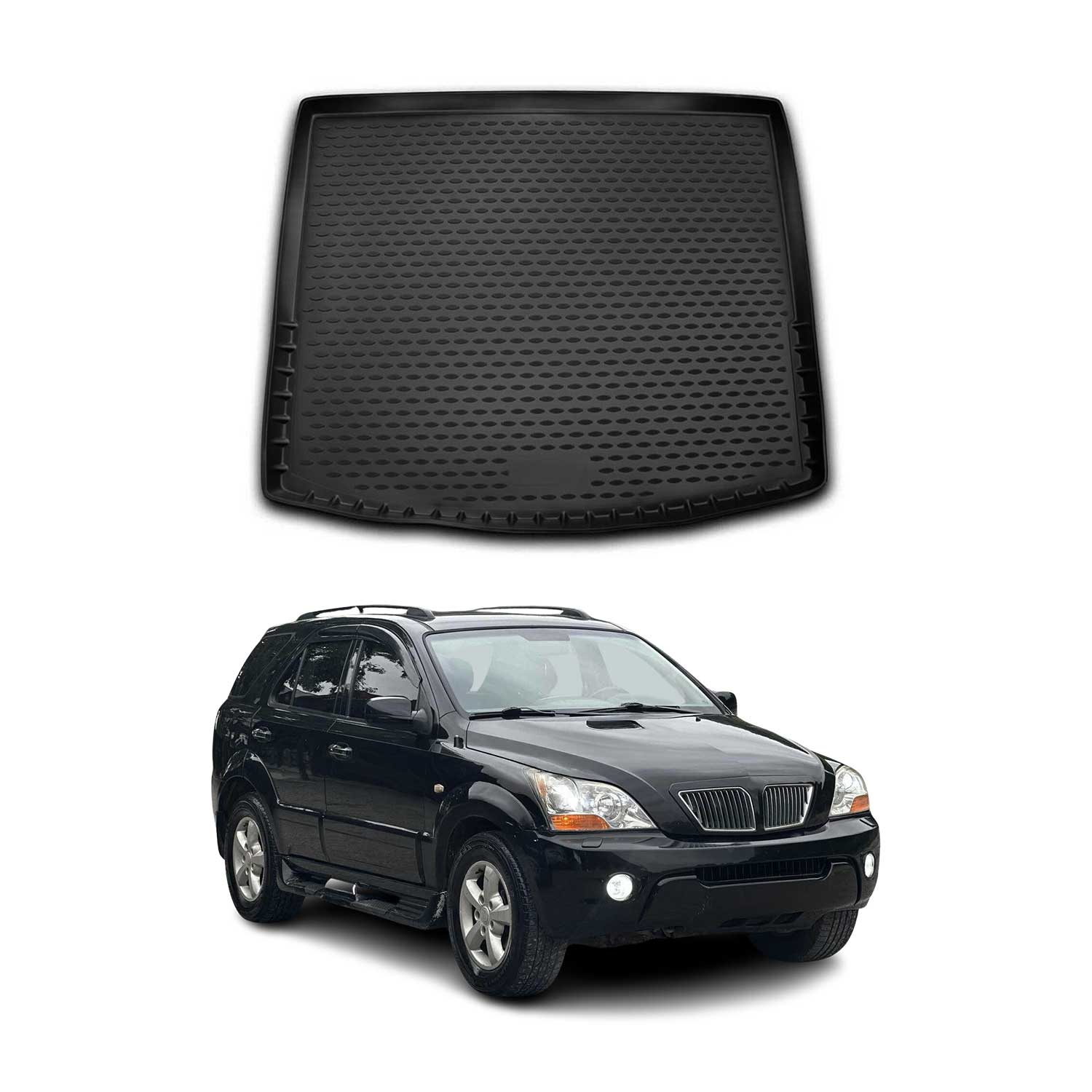 Kofferraummatte Kofferraumwanne für Kia Sorento 2009-2014 Gummi TPE Schwarz