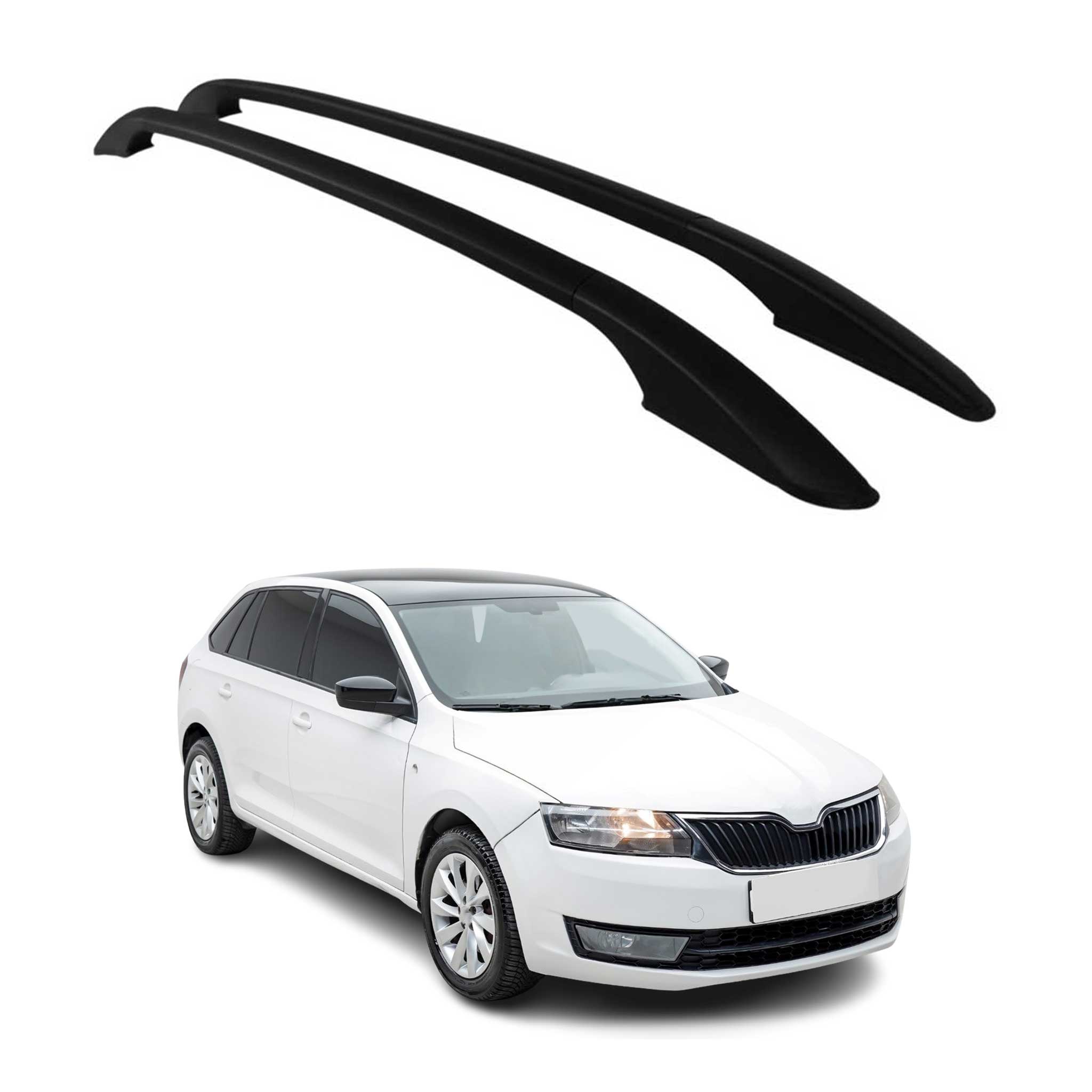Alu Dachreling Relingträger für Skoda Rapid Spaceback 2013-2019 Schwarz