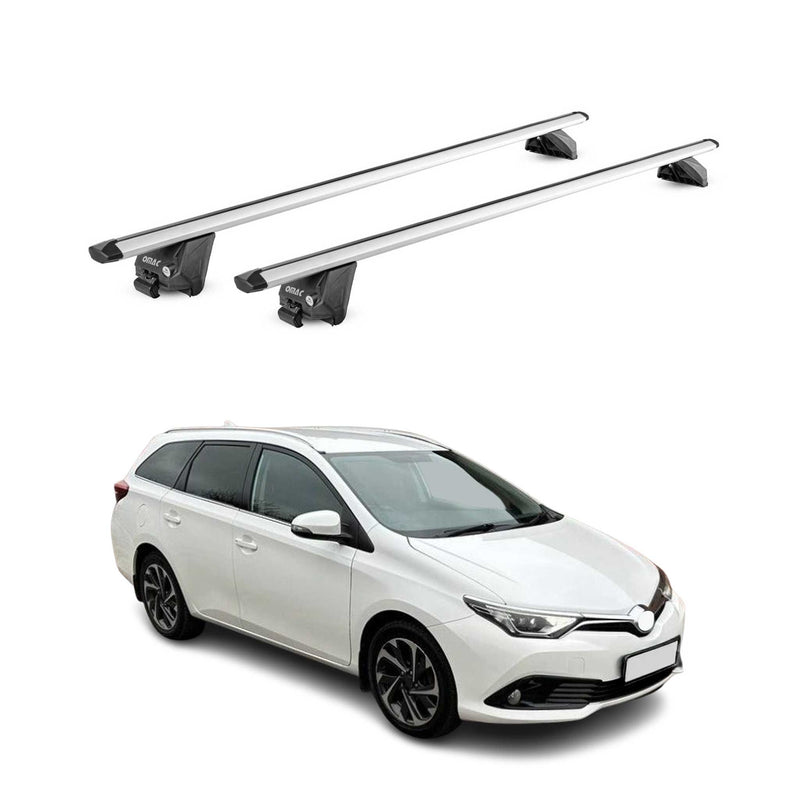 Dachträger Grundtäger für Toyota Auris mk2 Kombi 2012-18 100kg Alu ABE Grau 2tlg