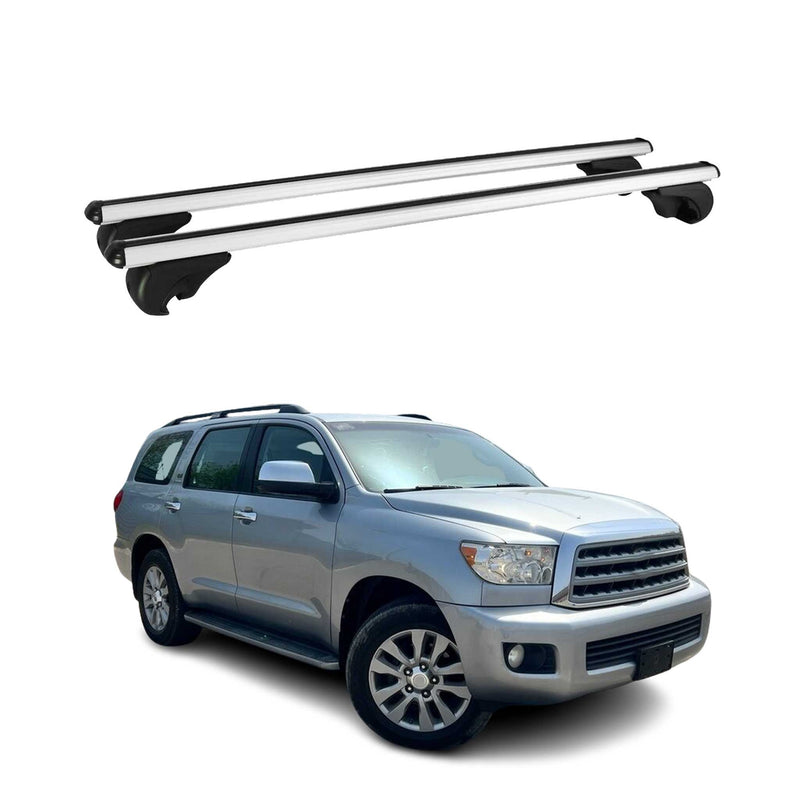 Dachträger Grundtäger für Toyota Sequoia mk2 2008-2018 Pre-FL 75kg Alu Silber 2x