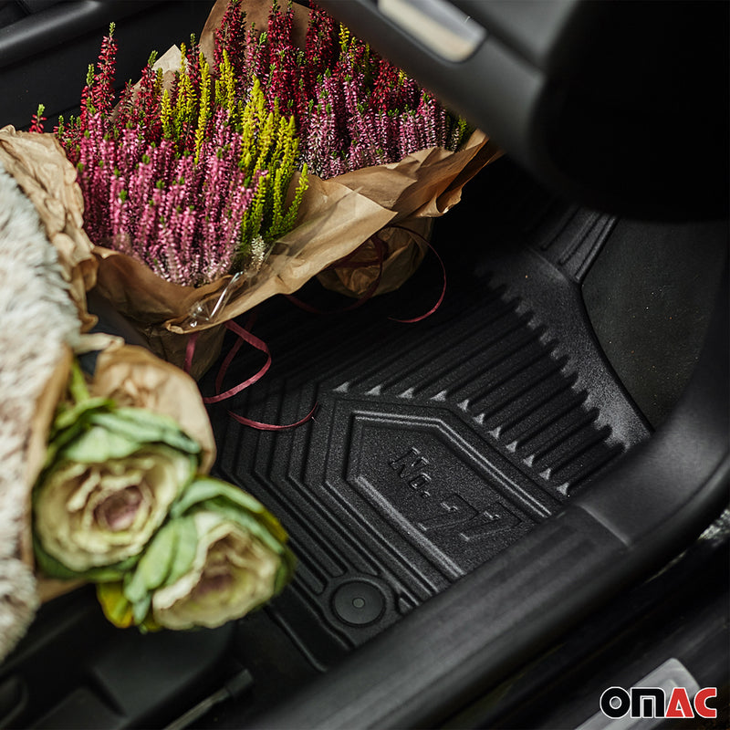 Fußmatten Gummimatten No.77 für Skoda Octavia III 2012-2019 TPE Schwarz 4 Teile