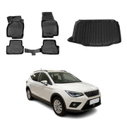 OMAC Fußmatten & Kofferraumwanne Set für Seat Arona 2017-2026 Untere