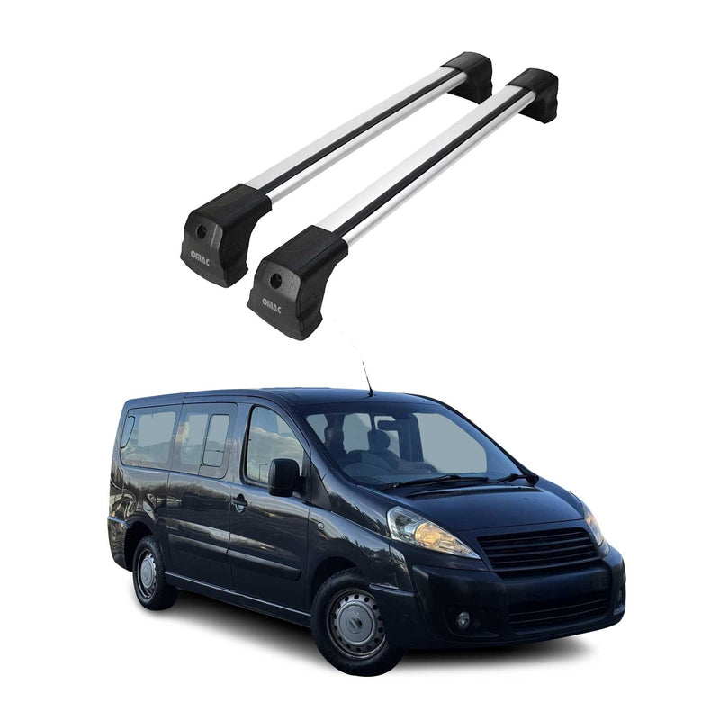 Dachträger Grundtäger für Fiat Scudo 2007-2016 75kg Aluminium Silber 2 tlg