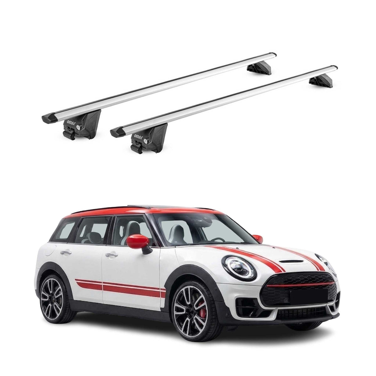 Dachträger für Mini Clubman mk2 F54 2015-2024 100kg Aluminium Silber 2x ABE