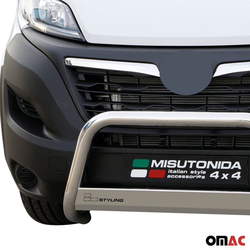 Frontbügel Frontschutzbügel für Opel Movano 2022-2025 ø63mm Stahl Silber Schutz