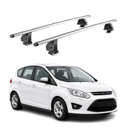Alu Dachträger für Ford C-Max II 2010-2019 TÜV T-Nut Abschließbar 2tlg Silber