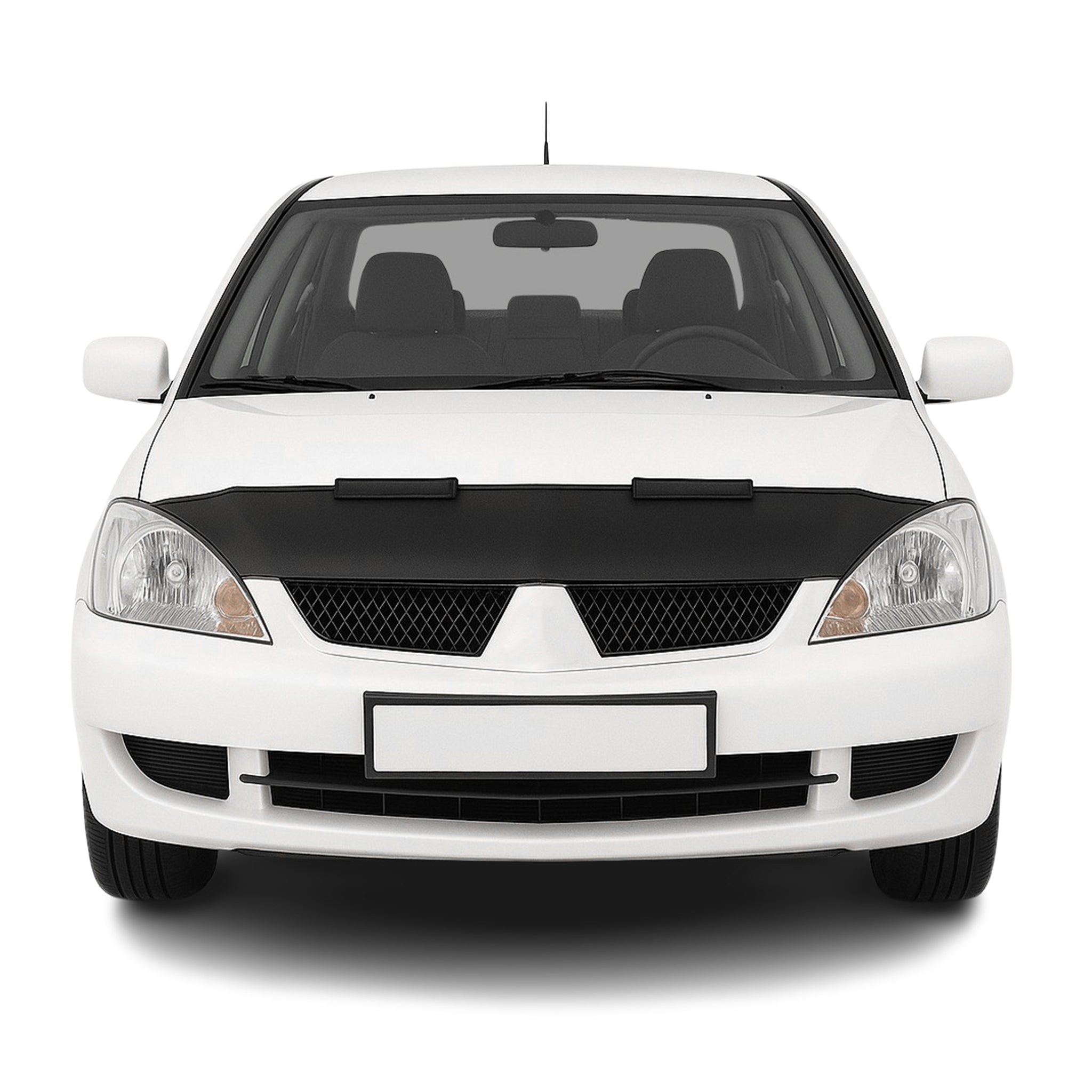 Haubenbra Steinschlagschutz für Mitsubishi Lancer 2004-2007 Schwarz Halb
