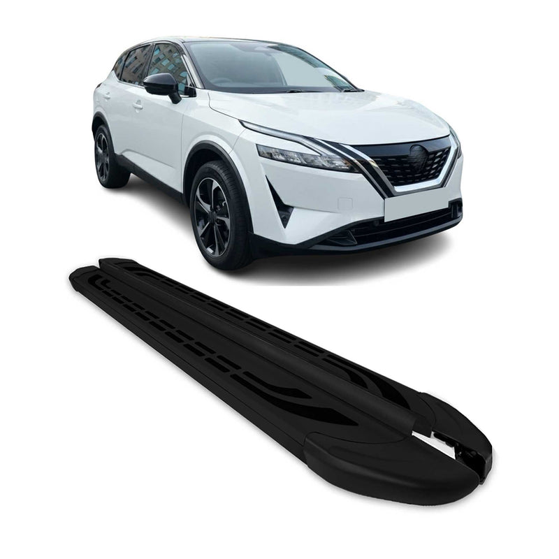 Trittbretter Seitenschweller Seitenbretter für Nissan Qashqai 2021-2025 Schwarz