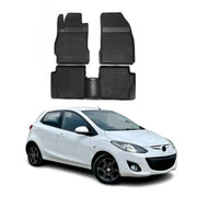 OMAC Gummimatten Fußmatten für Mazda 2007-2015 TPE Automatten Schwarz 4x