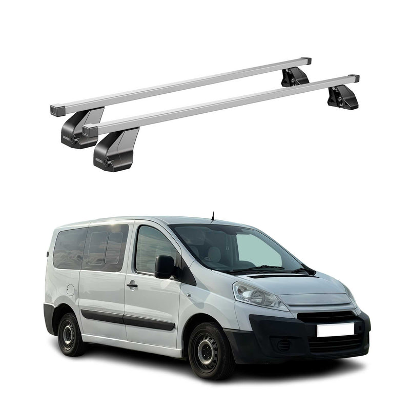 Menabo Dachträger Grundtäger für Citroen Jumpy 2007-2016 75kg Stahl Silber 2 tlg