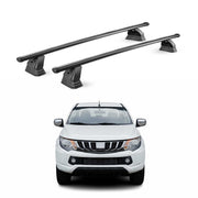 Stahl Dachträger für Mitsubishi L200 Double Cab / Single Cab 2015-26 2x Schwarz