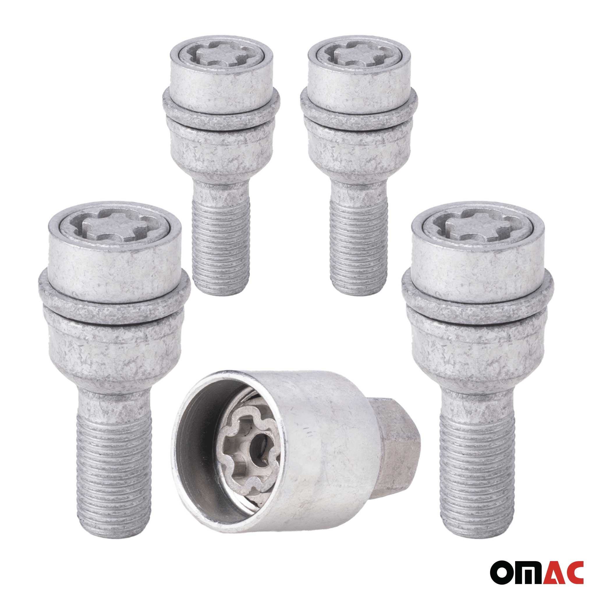 Radschloss Radschrauben Satz für Audi Q5/ Q3/ Q2 ab 2008 Silber 4x M14X1.5