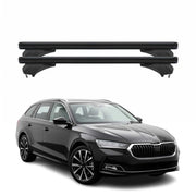 Menabo Dachträger für Skoda Superb 3Y Kombi 2024-2026 Aluminium Schwarz 2 tlg