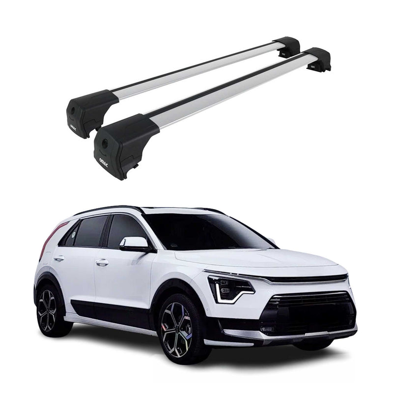 Dachträger Grundtäger für Kia Niro 2021-2025 75kg Aluminium Silber 2 tlg