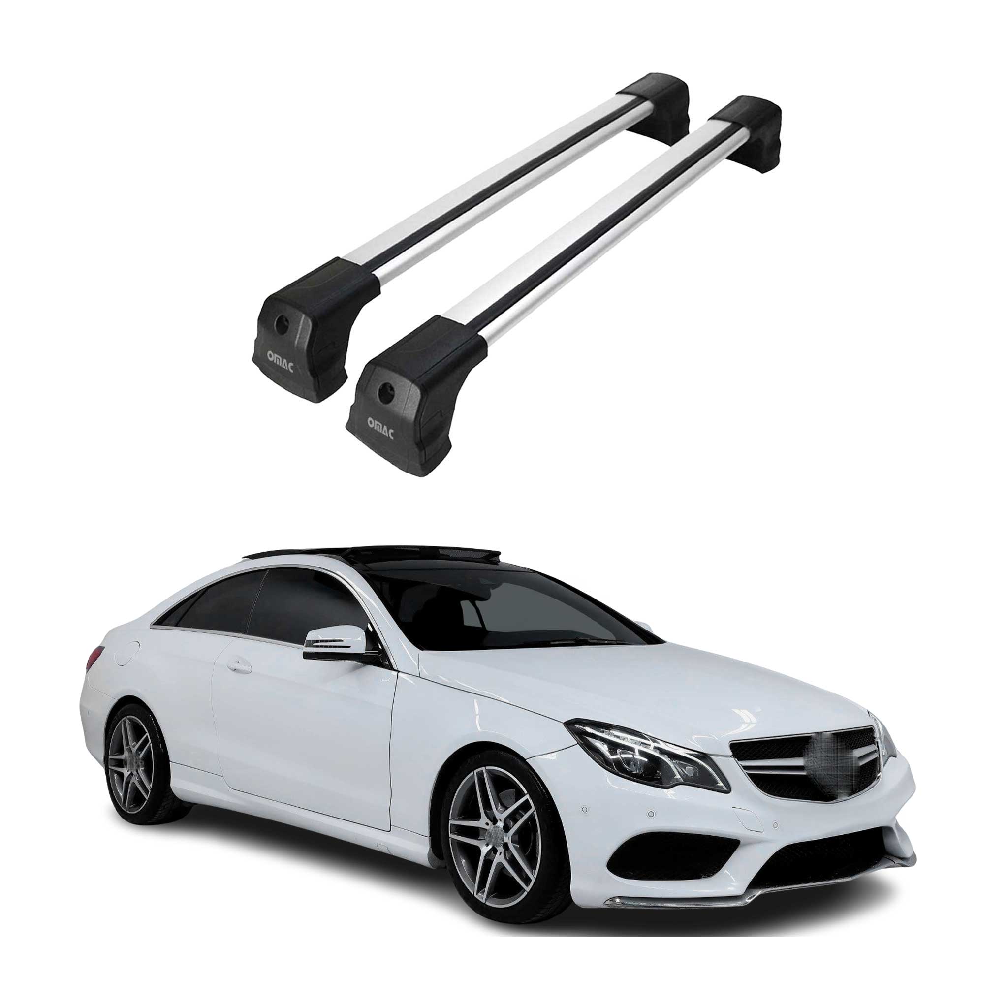 Dachträger Gepäckträger für Mercedes E Klasse Coupe C207 2009-16 Alu Silber 2tlg
