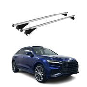 Menabo Dachträger Grundtäger für Audi Q8 2018-2025 75kg Aluminium Silber 2 tlg
