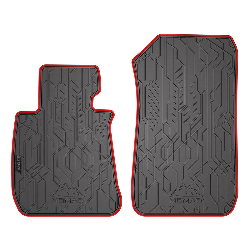 Fußmatten Gummimatten für BMW 3er E90 E91 2004-12 außer xDrive Schwarz Rot 2 tlg