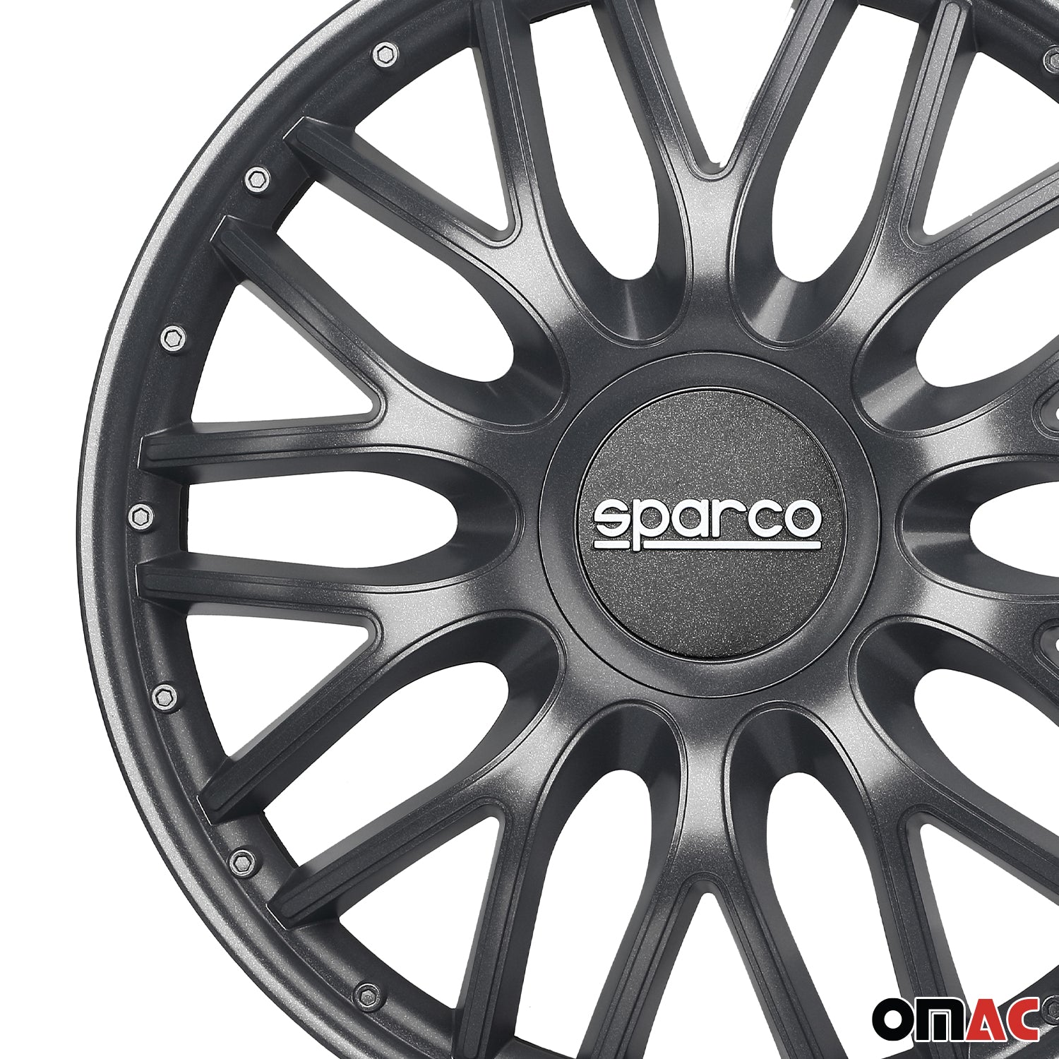 Radkappen Radzierblenden Sparco Roma 14" Zoll Auto Abdeckung Set Grau 4 Stück