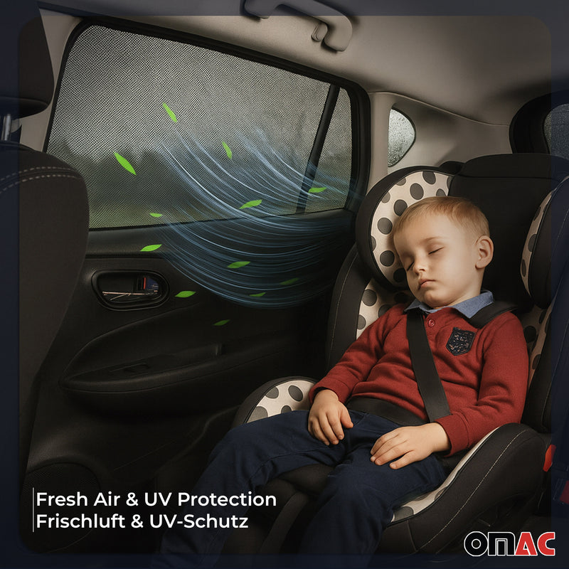 Sonnenschutz Seitenfenster für Ford Kuga I 2008-2012 Heckscheibe 2tlg Schwarz