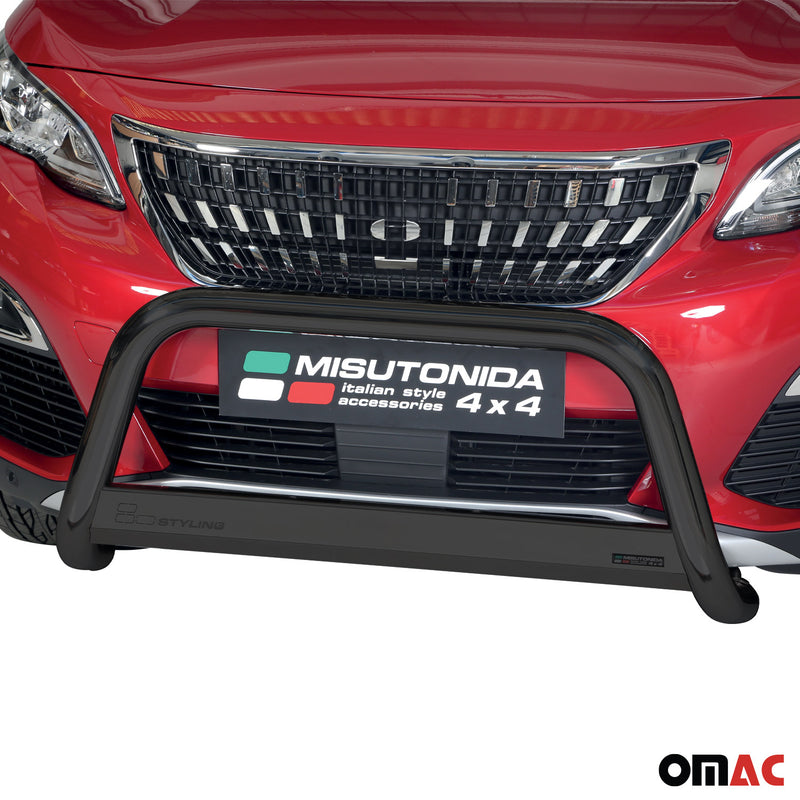 Frontbügel Frontschutzbügel für Peugeot 3008 2018-2021 ø63mm Stahl Schwarz