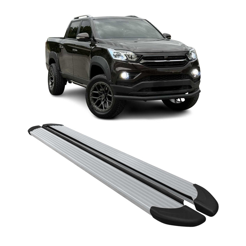 Seitenschweller Trittbretter Schweller für Ssangyong Musso Sport 2018-2025 Alu